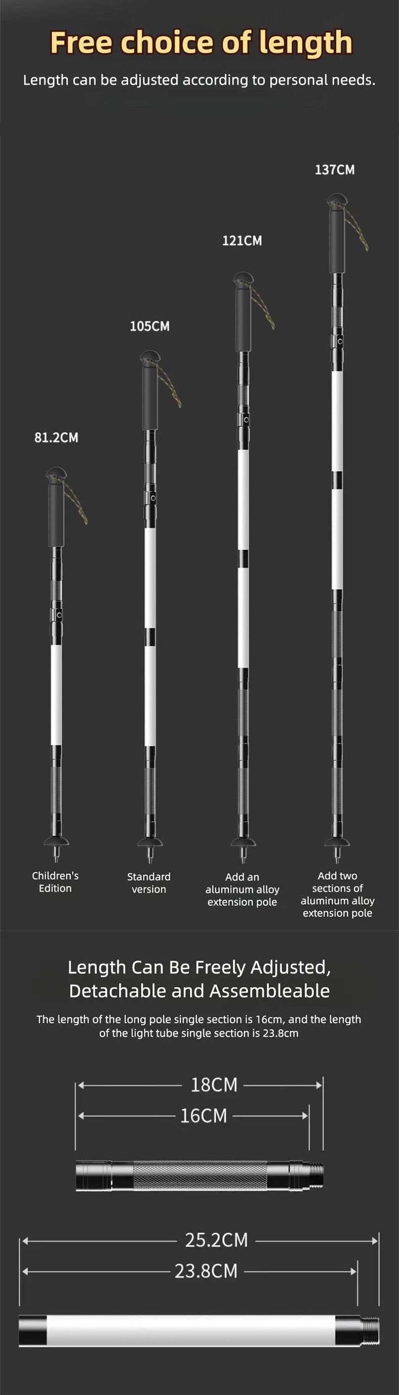 Ultra-Bright LED Safety Staff for Ultimate Night Visibility |   Rechargeable Laser Saber Walking Stick, Waterproof & Ultra-Light for Hikers, Senior Safety, Camping & Power Outages