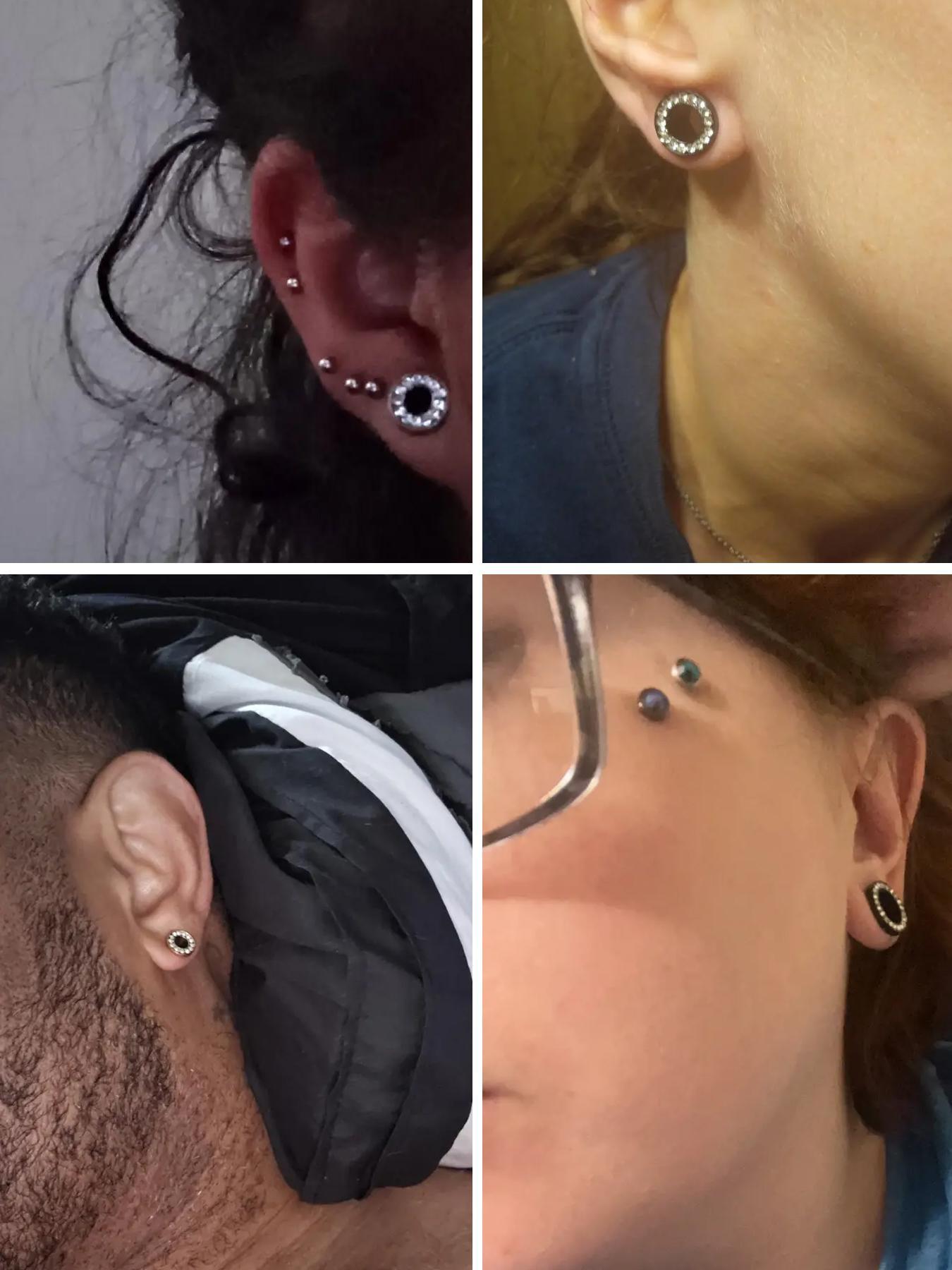 Stainless Steel Screw Ear Plugs Tunnels, Artificial Zircon Decor Ear Gauges, Punk Style Hollow Ear Expander, Body Piercing Jewelry for Men & Women, Trendy All-match & Exquisite Jewelry for Birthday Gift