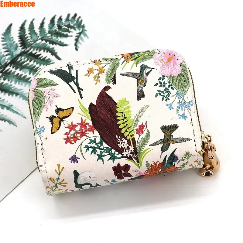 Women's RFID Blocking Wallet, Large Capacity Leather Wallet with Multiple Card Slots, Zipper Coin Pocket, All-Over Oriental Print, Foldable Design for Everyday Use, Travel, Work & Outdoor Activities