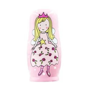 Russian nesting doll 5-layer high-quality toy Little Angel girl wooden crafts children's gift ornament toy