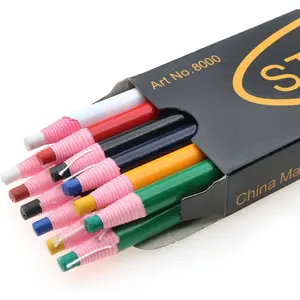 12 Pieces 6 Colors Tailor Sewing Mark Pencils for Fabric Marking and Tracing Tools