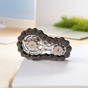 Fidget Spinner - Metallic Finger Spinner Silent CNC Machined Stainless Steel Gear Desk Toy for Adults | Steampunk Decor Stress Relief & Focus Tool (Office Applicable) (Mechanical Art Collection)