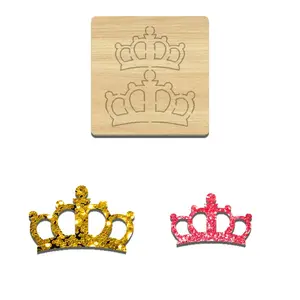 Reusable Crown Pattern Wood Press Cutting Mold, Suitable for Most Machines, Populus Microphylla, Salicaceae, Made in China