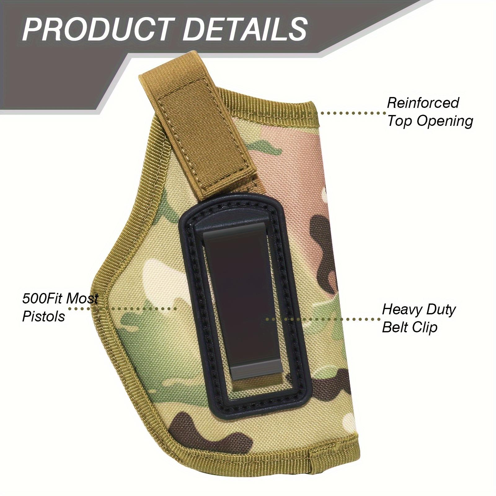 2-Pack Unisex Nylon Holsters, Classic Style IWB/OWB 9mm Holsters with Snap Snap Fits Glock 19, 17, 23, 26, 27, 42, 43, S&W M&P, Sig Sauer and More - 380 Holster