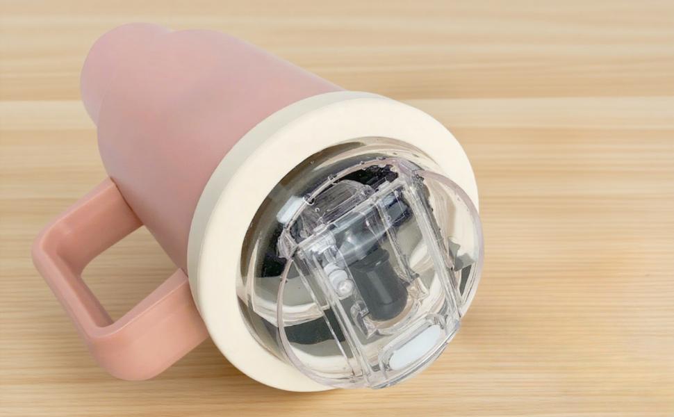 40oz Replacement Lid Compatible with Meoky & Other 40oz Tumblers, Dual-Spout 2-in-1 Design with Straw & Sip Opening, Leak-Proof Dustproof Cover, Detachable Silicone Seal Cup Accessory