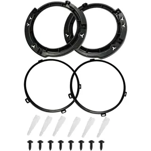 7 Inch Round Headlight Mounting Bracket Retaining Set with Headlamp Bracket Bezel Front Left and Right Compatible with 2007-2017 Jeep Wrangler JK