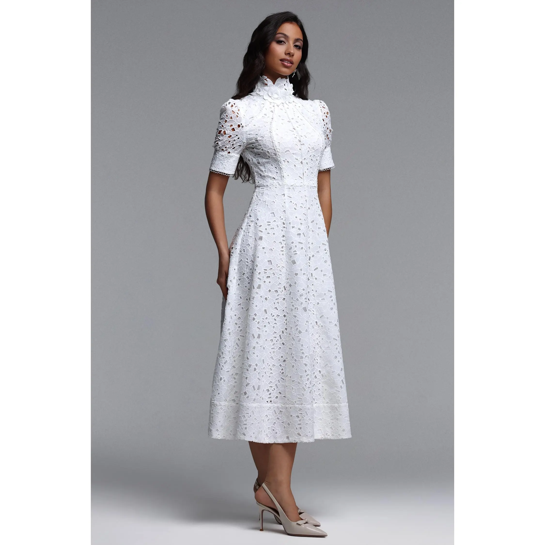 Lady's Bella Barnett Kitsu Basic Short-Sleeve Casual Fit Midi Dress, Shortsleeve, Women