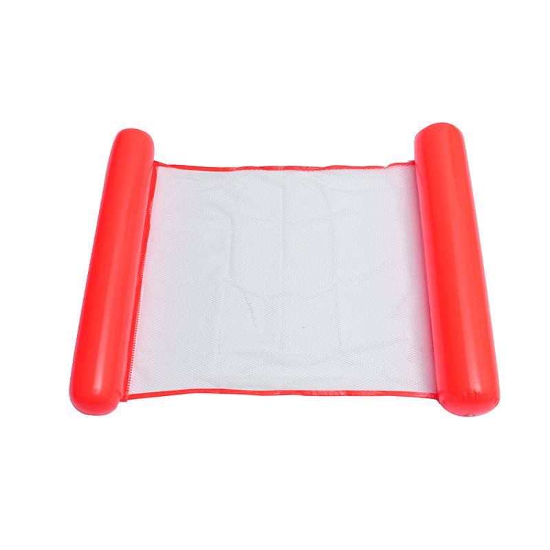 New inflatable floating lounger for outdoor use, foldable with backrest, mesh floating bed, water inflatable product, recliner floating bed