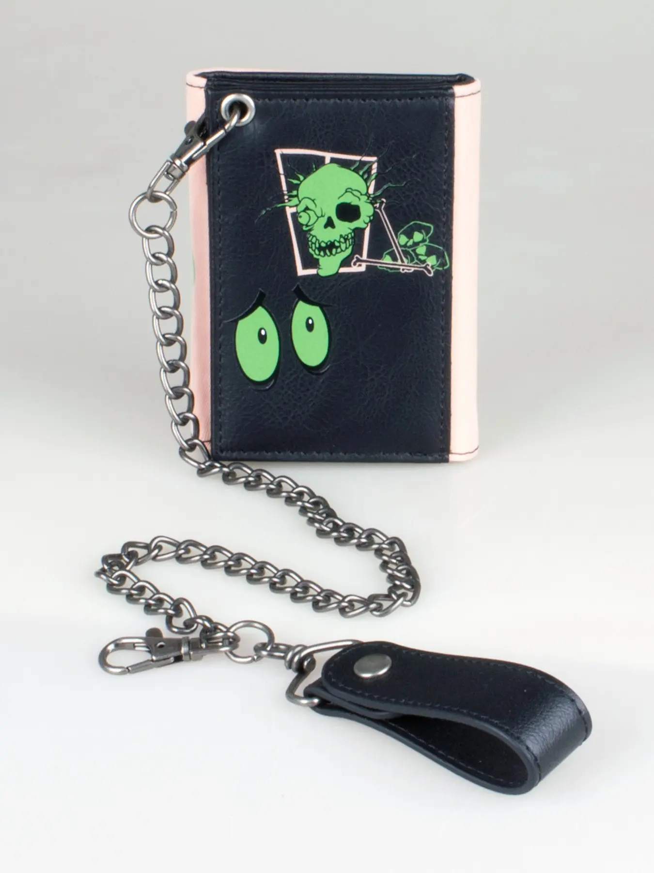 High-Quality Anime Three-Fold Chain PU Leather Wallet, Fashionable Personalized Card Holder, ID Window, Stylish and Practical Accessory, Tri Fold Wallet
