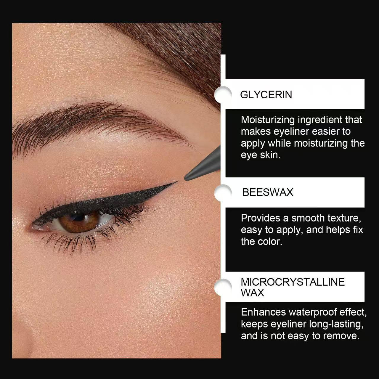 Black Eyeliner Set - Waterproof Black Gel Eyeliner Pencil Set, Highly Pigmented Gel Formula for Precision Lines & Bold Looks,Easy Glide for Smooth Application Black Eyeliner Set - Waterproof Black Gel Eyeliner Pencil Set, Highly Pigmented Gel Formula for Precision Lines & Bold Looks,Easy Glide for Smooth Application