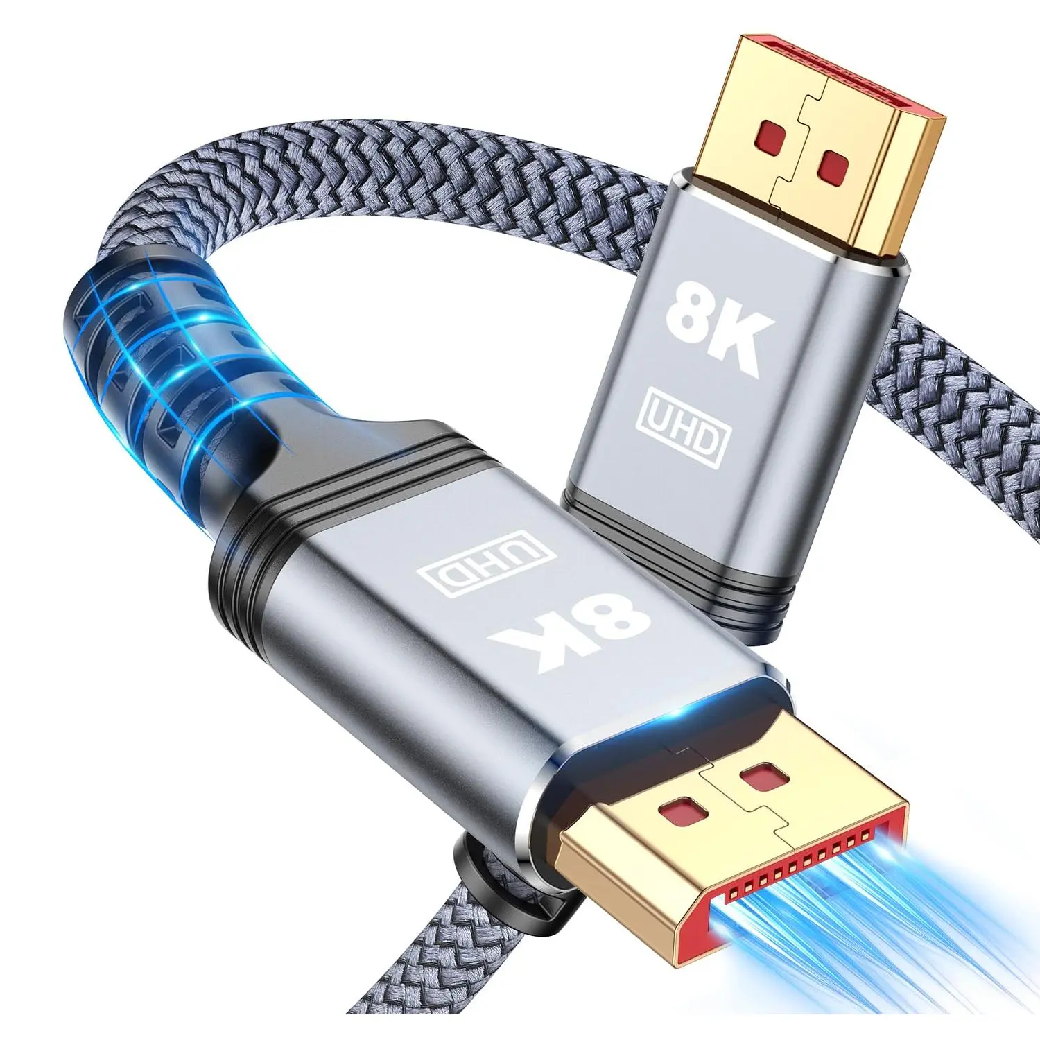 5ft 8K 4K DP Cable, VESA Certified, 32.4Gbps, High Refresh Rate for Gaming Monitor, HBR3, HDR