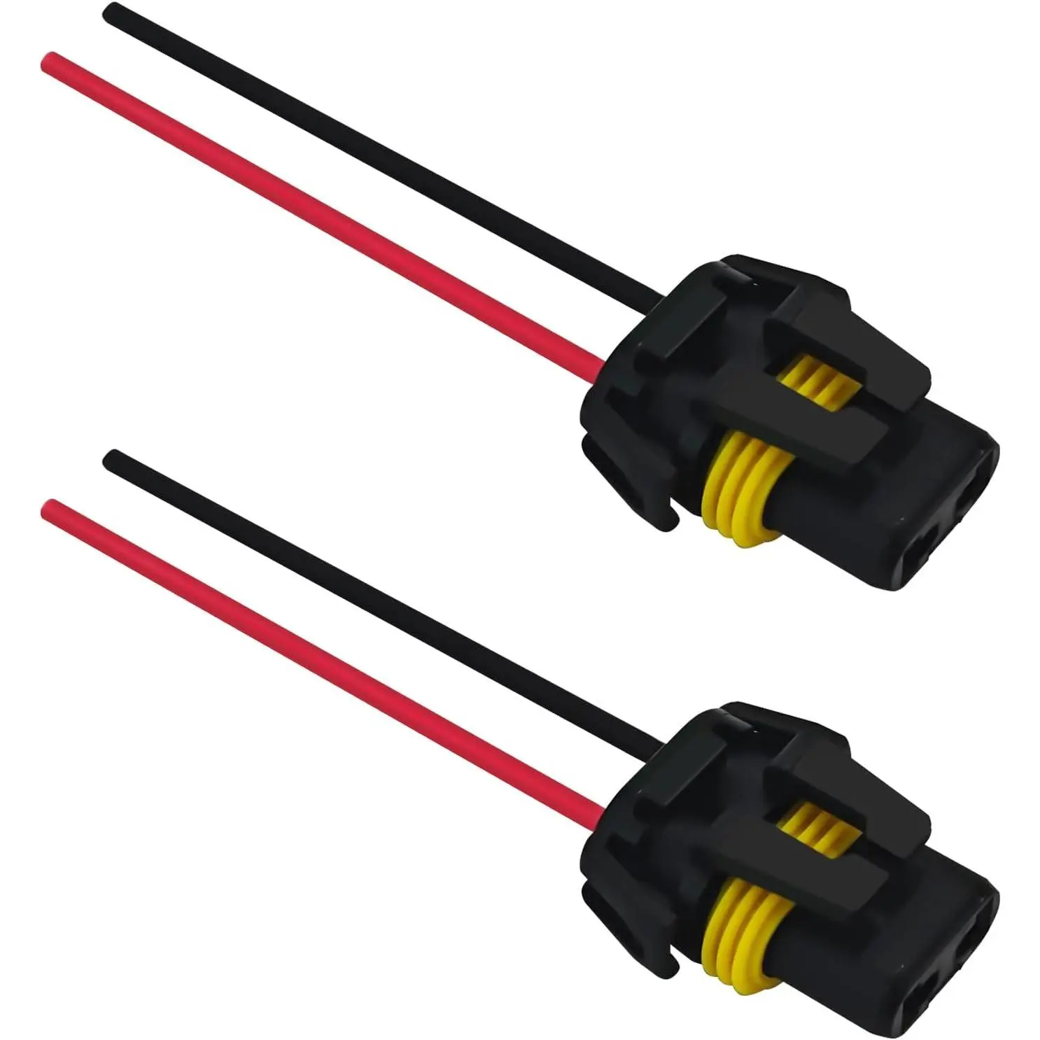 Headlight Connector Plug Fog Light Headlight Wiring Harness Pigtail Sockets Female Adapter Kit for 9005 9006 9012 HB3 HB4, Headlamp Wire Harness Plug Socket Connector for Car Accessories (2PCS)