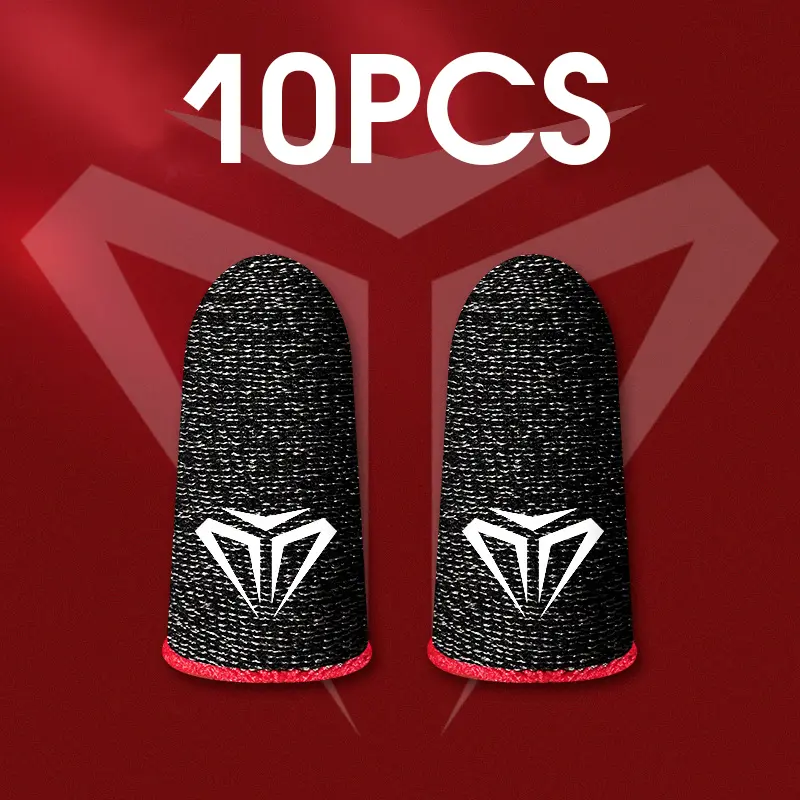 10pcs Mobile Game Fingertip Gloves for PUBG Gamers - Sweatproof, Anti-slip, Breathable Touch Screen Finger Sleeves - Phone Accessories for Handheld Consoles, Mobile Phones with Grip Protection