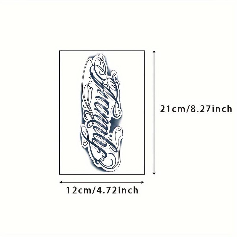 6 Large temporary tattoos men,fake tattoos,Lasting for 7-15 Days,Waterproof and Anti-Friction, Realistic Effect, Suitable for People Who Do Not Want Tattoo Pain, Including Compass, Wings, Anchor and Other Elements,Herbal Tattoo Stickers