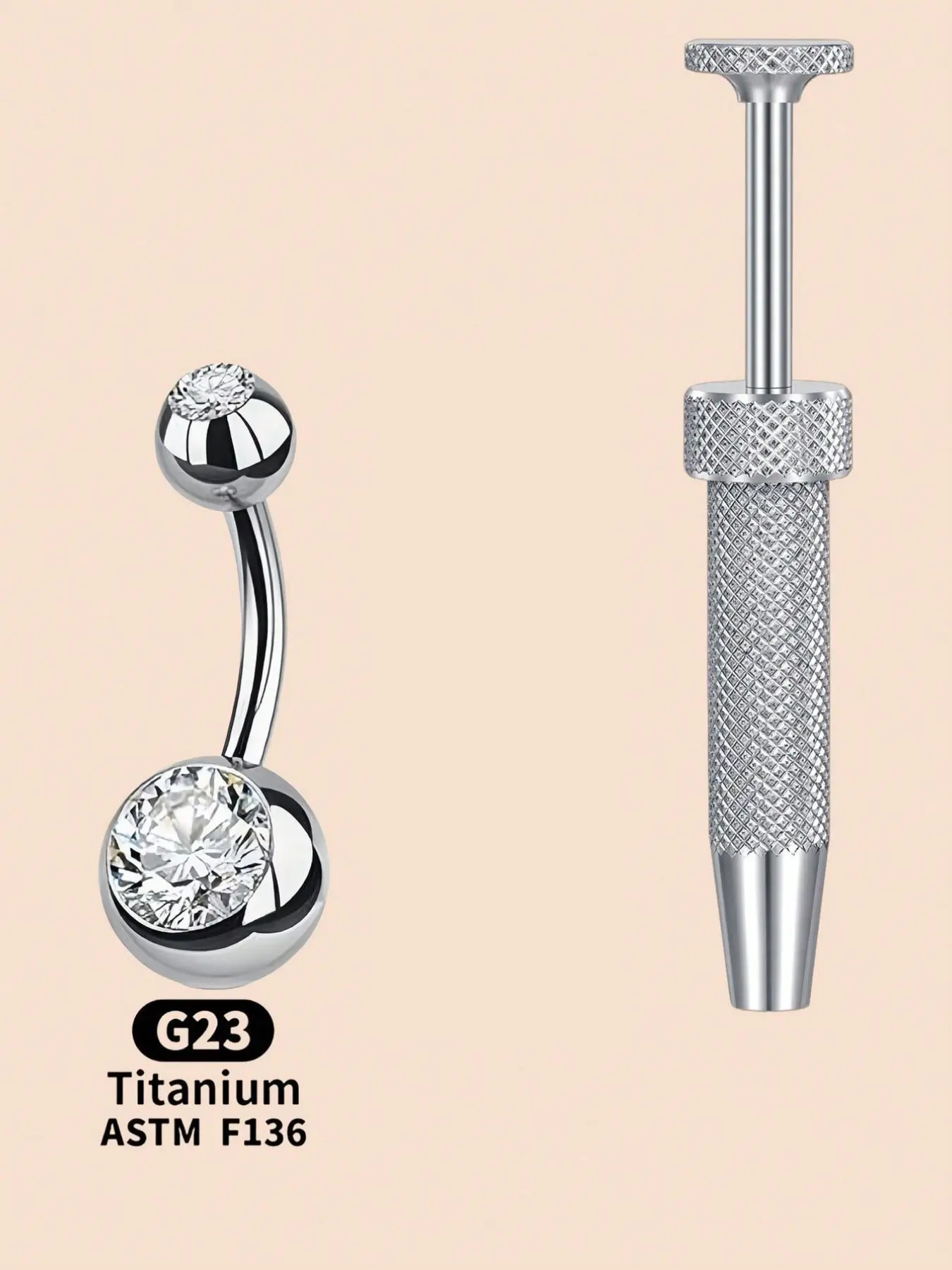 2pcs/set Titanium Belly Button Ring, 6mm 8mm 10mm 12mm 14mm 16mm Belly Button Piercing Silvery Golden For Long Nails Women And Ball Grabber 14G Solid G23 Belly Rings Barbell Jewelry Curved Navel Bars Body Piercing Jewelry