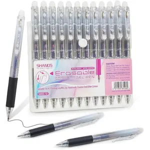 12-Pack Erasable Neutral Pens, 0.7mm Quick-Dry Smooth Writing, Push-Button Retractable Design, Student Exam Pen, Office Note-Taking Pen, Learning Supplies, Erasable Gel Pen