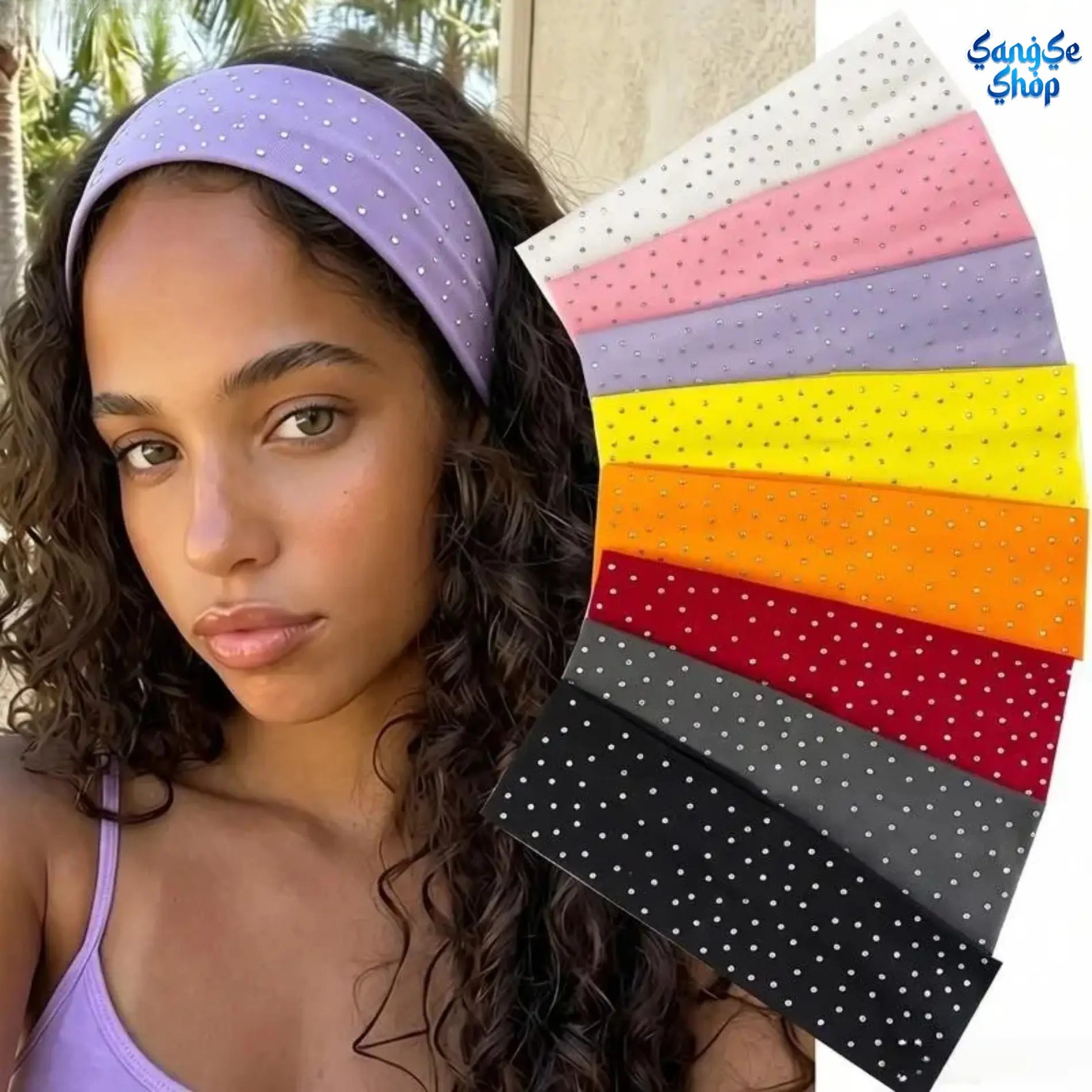 8PCS Bling Rhinestone Headband Set for Women, Sparkly Elastic Hair Bands, Colorful Y2K Style Hair Accessories, Non-Slip Fashion Headbands for Daily Wear, Sports, Makeup, Parties & Girls’ Gift Accessories