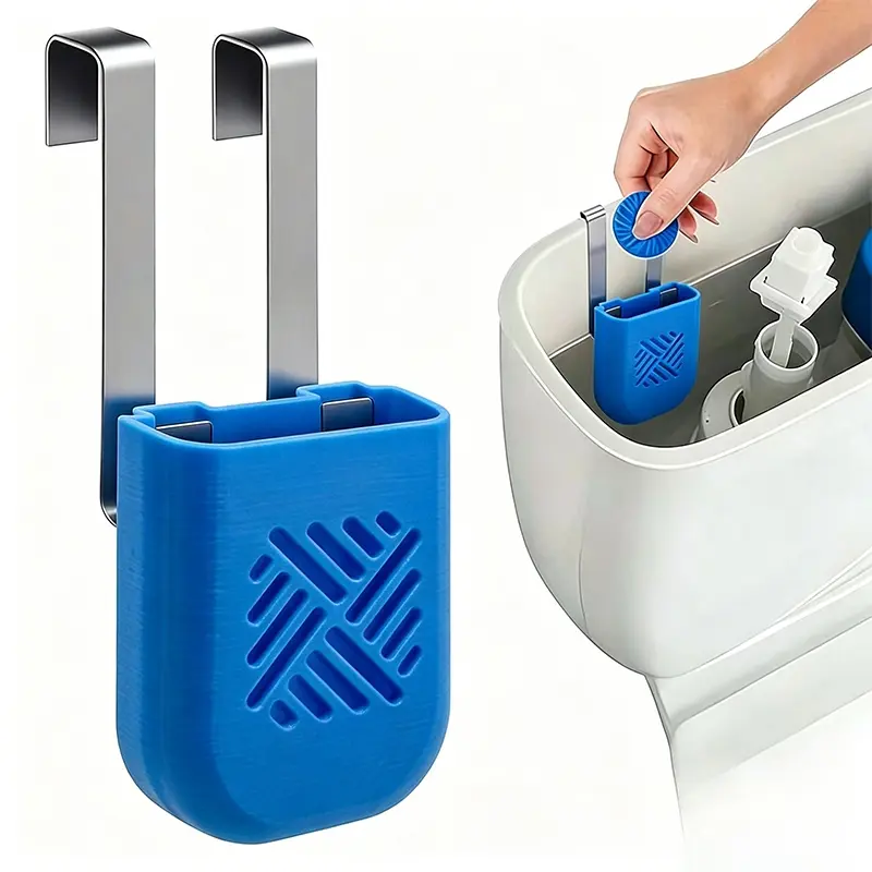 Toilet Tank Cleaning Pad Holder and Bleach Tablet Tray. Wall-mounted Bathroom Cleaning Toilet Cleaner Carrier, Bleach Tablet Dispenser, Prevents Residual Contamination in the Tank, Toilet Water Accessory
