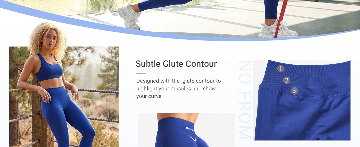 Butt Lifting Leggings for Women Seamless Hidden Scrunch Workout Leggings 24" Baderiy Gym Yoga Booty Pants