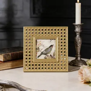 European Style Lattice Frame, Square Design, Border, Resin Material, Ideal for Dressing Table, Study Desk, Living Room Decor