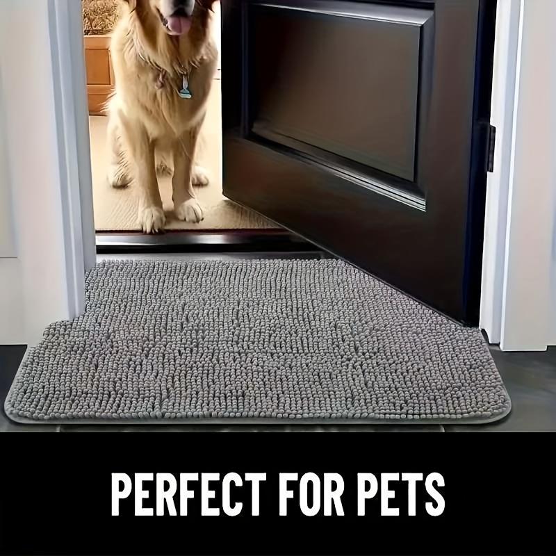 18*27inch Dog Doormat for Muddy Paws, Absorbs Water and Dirt, Water-Absorbent Non-Slip Washable Mat, Quick-Drying Microfiber, Dog Mud Mat, Indoor Floor Entrance Mat