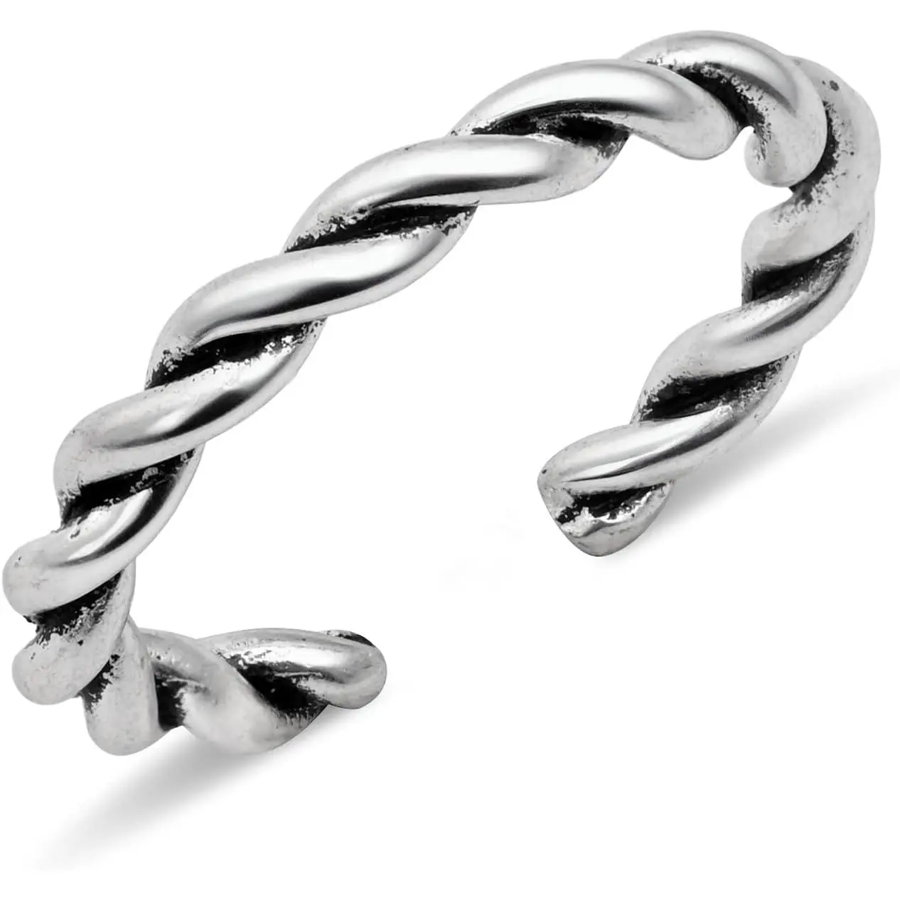 Twist Rope Band Open Ring Minimalist  Stackable Adjustable Rings for Women