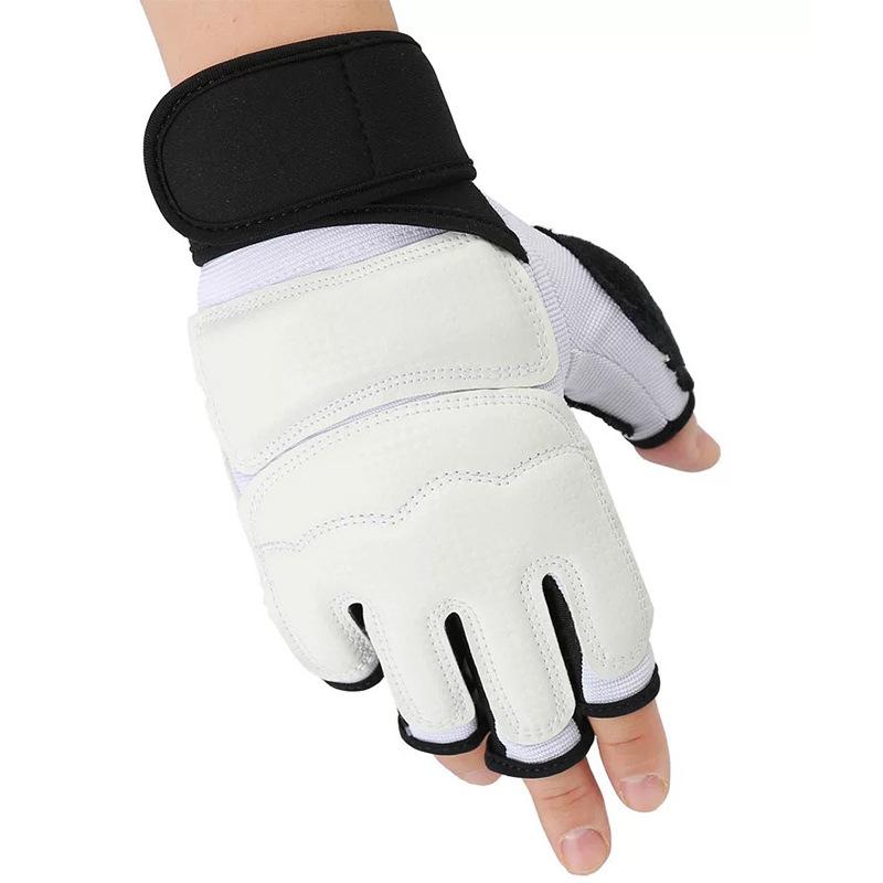 Taekwondo Hand & Foot Guards Set – Half-Finger Protective Gear for Kids & Adults, Ideal for Sparring, Kickboxing & Martial Arts Kids & Adults Taekwondo Protective Kit – Half-Finger Hand/Foot Guards, Boxing Gloves Included for Sparring & Kickboxing