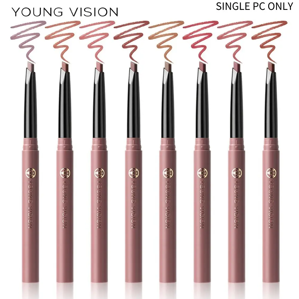 YOUNG VISION Smooth High Pigment Matte Lip Liner, Covers Dark Lips, Shapes Thick Lips, Multi-Skin Tone Compatible, Eye Liner Makeup Pen, Lipliner