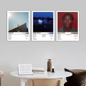 3 Piece Set Daniell Music Album Cover Canvas Posters, R&b Style, TV Sofa Background, Living Room Bedroom Dorm Gift, Hip Hop Fans, Unframed