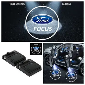 2-Pack Car Door Welcome LED Projector Lights, Fits Mustang F-150 Bronco Explorer Navigator Edge Transit, Easy Install, Enhance Vehicle Style
