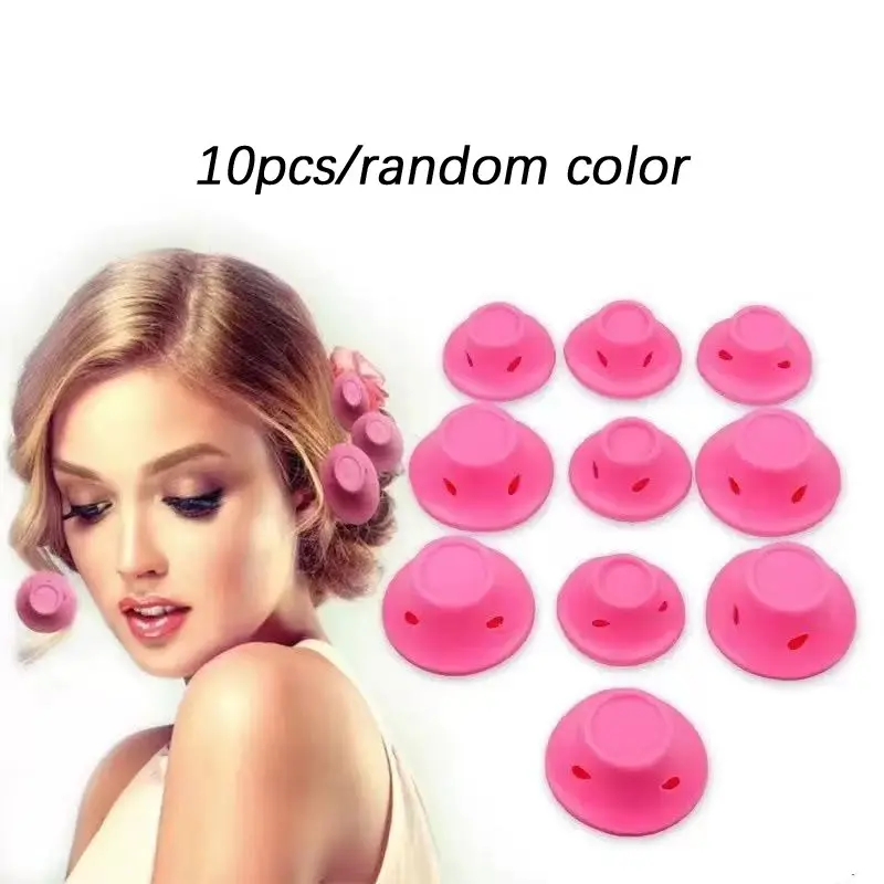 10pcs Silicone Hair Curler Set, Manual Mushroom Bell Shape Hair Styling Tool, Lazy Person's Hair Waving Device, Easy-To-Use Hair Accessories, Styling Hair Tools, Heatless Curlers, Hair Rollers