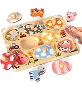 Easter Wooden Puzzles for Toddlers, 8 Pcs Farm Animal Matching Egg Puzzle, Montessori Toys for Boy Girl Birthday Gifts, Preschool Learning Activities & Educational Toys for Boys, Girls(Gag Toys & Practical Jokes)(Gag Toys & Practical Jokes)