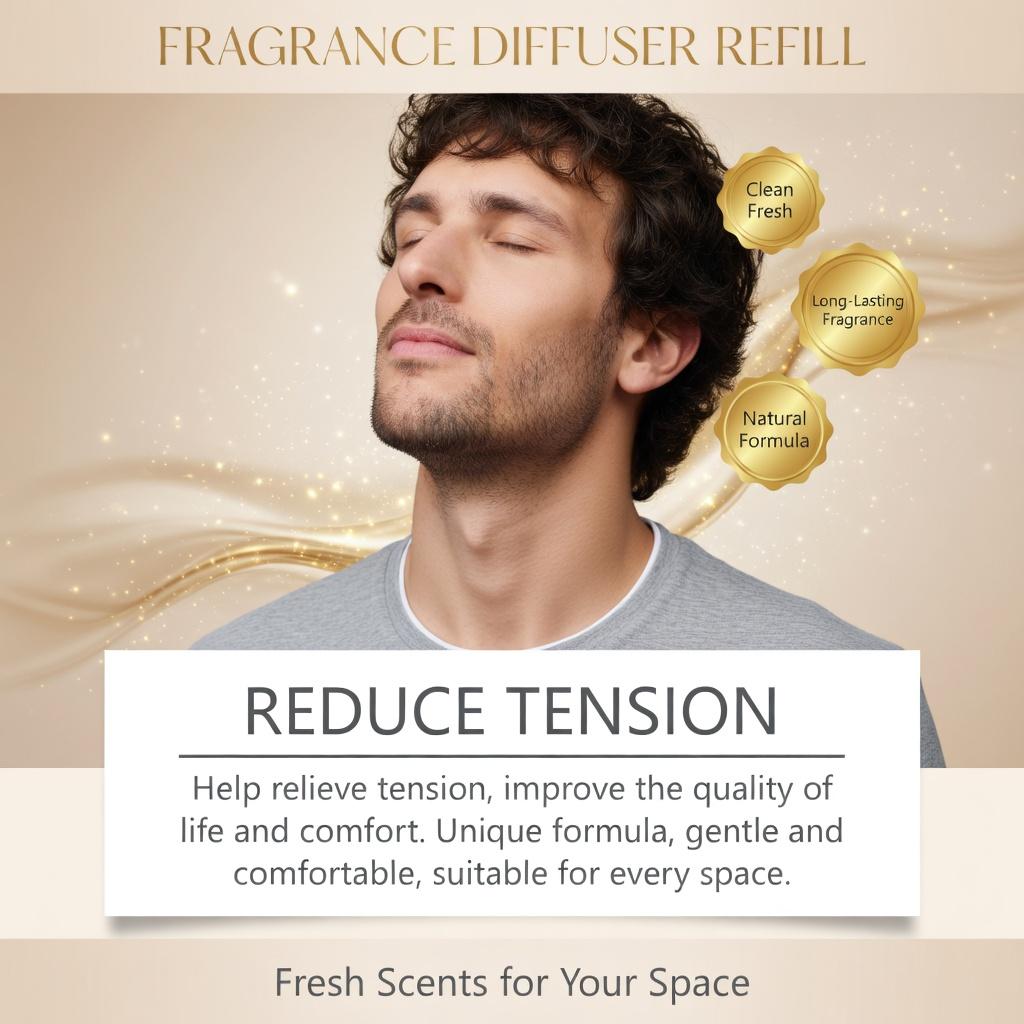 Aromatherapy Diffuser Refill - Long Lasting Fragrance, Cozy Warm Atmosphere & Romantic Mood Enhancer for Home