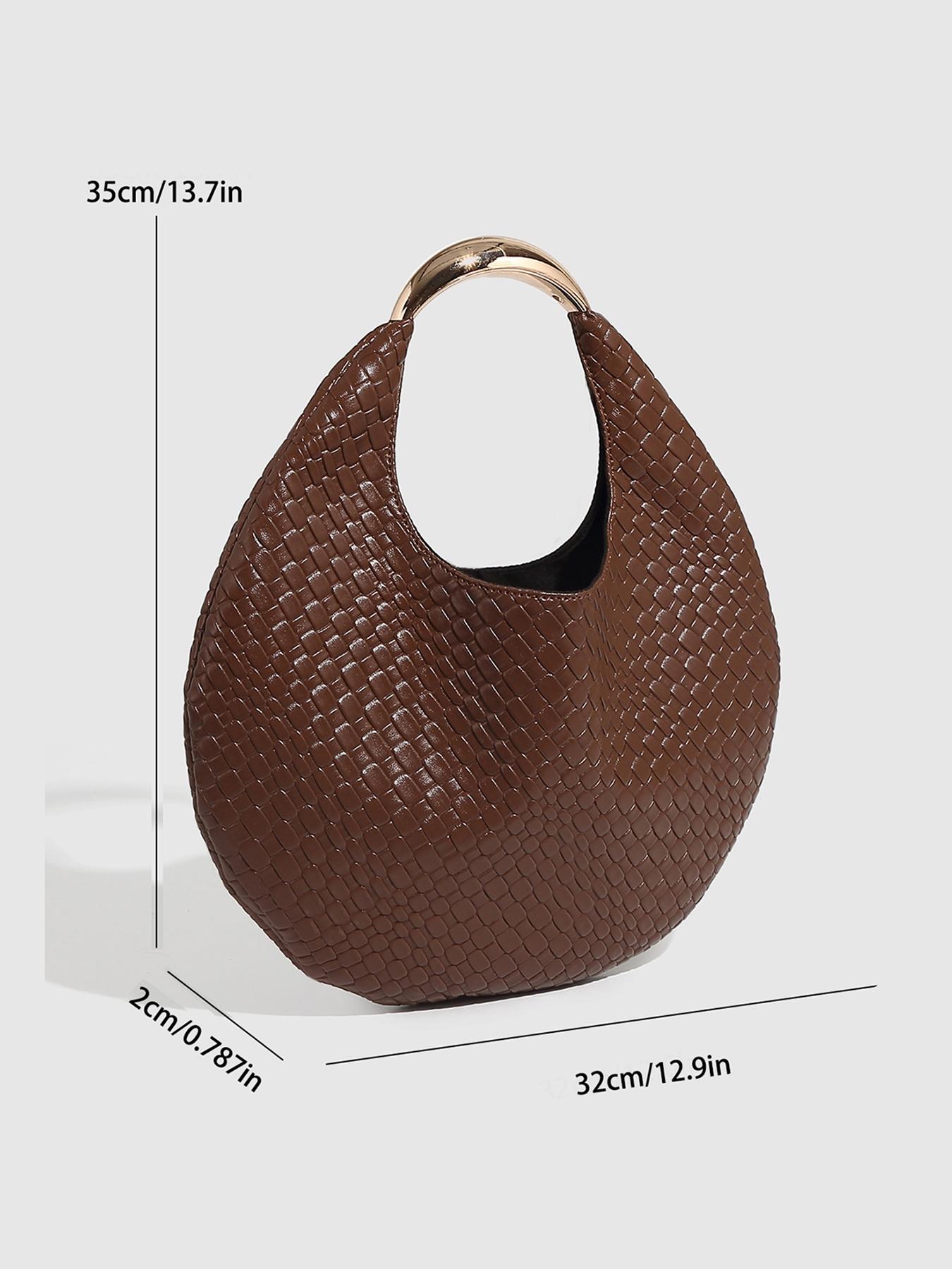 Women's Solid Color Stylish Versatile Bag, Fashionable Pu Leather Shoulder Bag for Daily Used, Versatile Daily Elegant Trendy Commuter Bag, Textured Handbag, Summer Pu Handbag