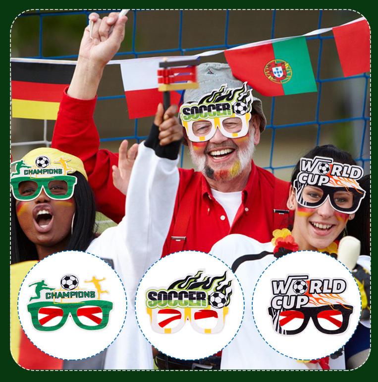 12-Pack Football Glasses Football League Bar Club Party Decoration Props World Cup Fan Supplies