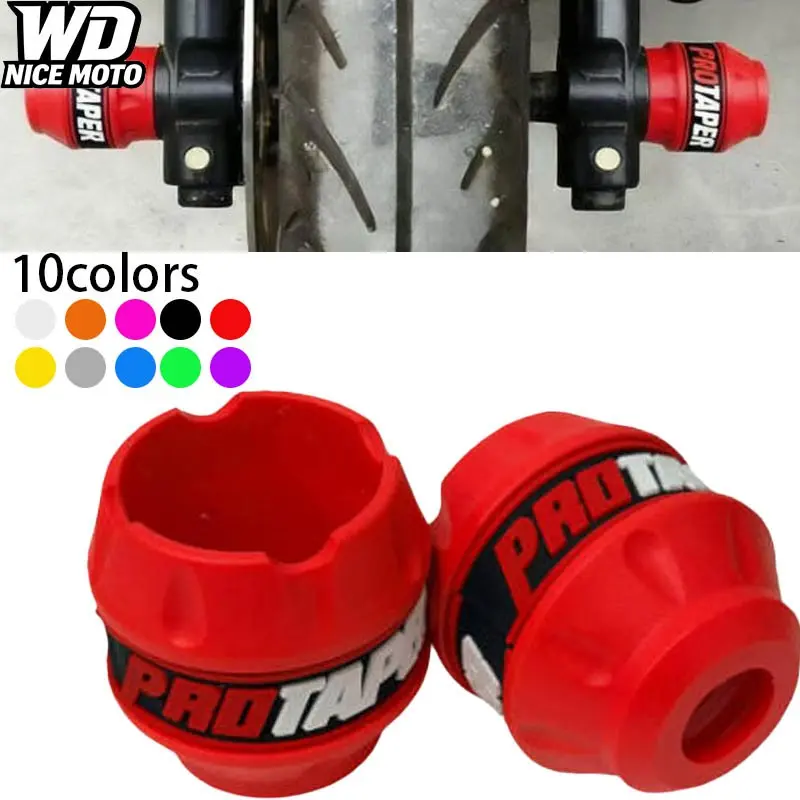 WD NICE MOTO Universal Fit Motorcycle Wheel Protection Crash Cups, Colorful Motorbike Crash Protector, Motocross Damping Cups, Moto Accessories Pro Tap