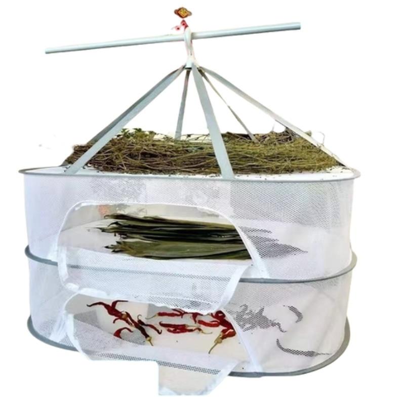 Double Layer Drying Rack, 1 Count Mesh Drying Basket, Insect-proof Drying Basket for Fish, Pepper, Clothes, Home Supplies