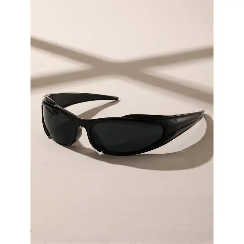 Rectangular Sunglasses for Men & Women, Chic Small Plastic Frame with UV Protection, Lightweight Men's Accessories for Outdoor Sports & Street Style, Contemporary Aesthetic Sunglasses, Trendy Frames Sunglasses, Sun Protective Sunglasses