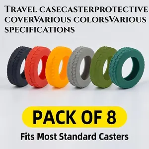 2026 Hot Suitcase Wheel Covers 8pcs Luggage Foot Wheel Protectors, Shock Absorbing Sleeves Universal Wheel Noise Pads Bag Foot Wheel Protection Additions Silent Wheel Covers, Travel Suitcase Wheel Protectors, Special Luggage Foot Wheel Protectors