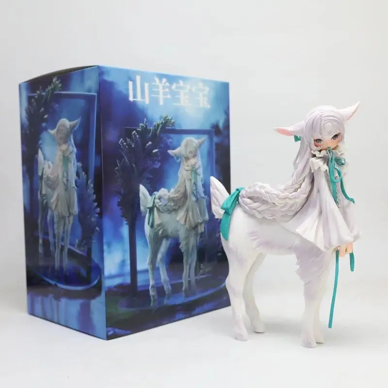 Anime Gk Style Goat Figurine Collectible Model Statue Desktop Ornament Home Decor Art Collection Trendy Gift For Adult Collector