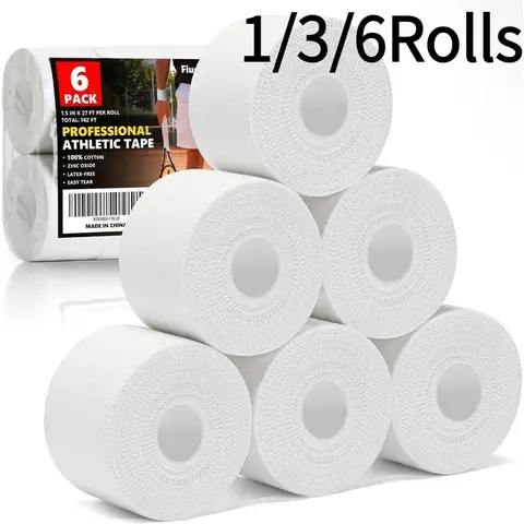 1/3/6 Rolls Non-Adhesive Easy Tear, Ideal for Athletes and Coaches, Wind-Resistant Universal Sports Gear, All Seasons Use, Sports Tape Athletic