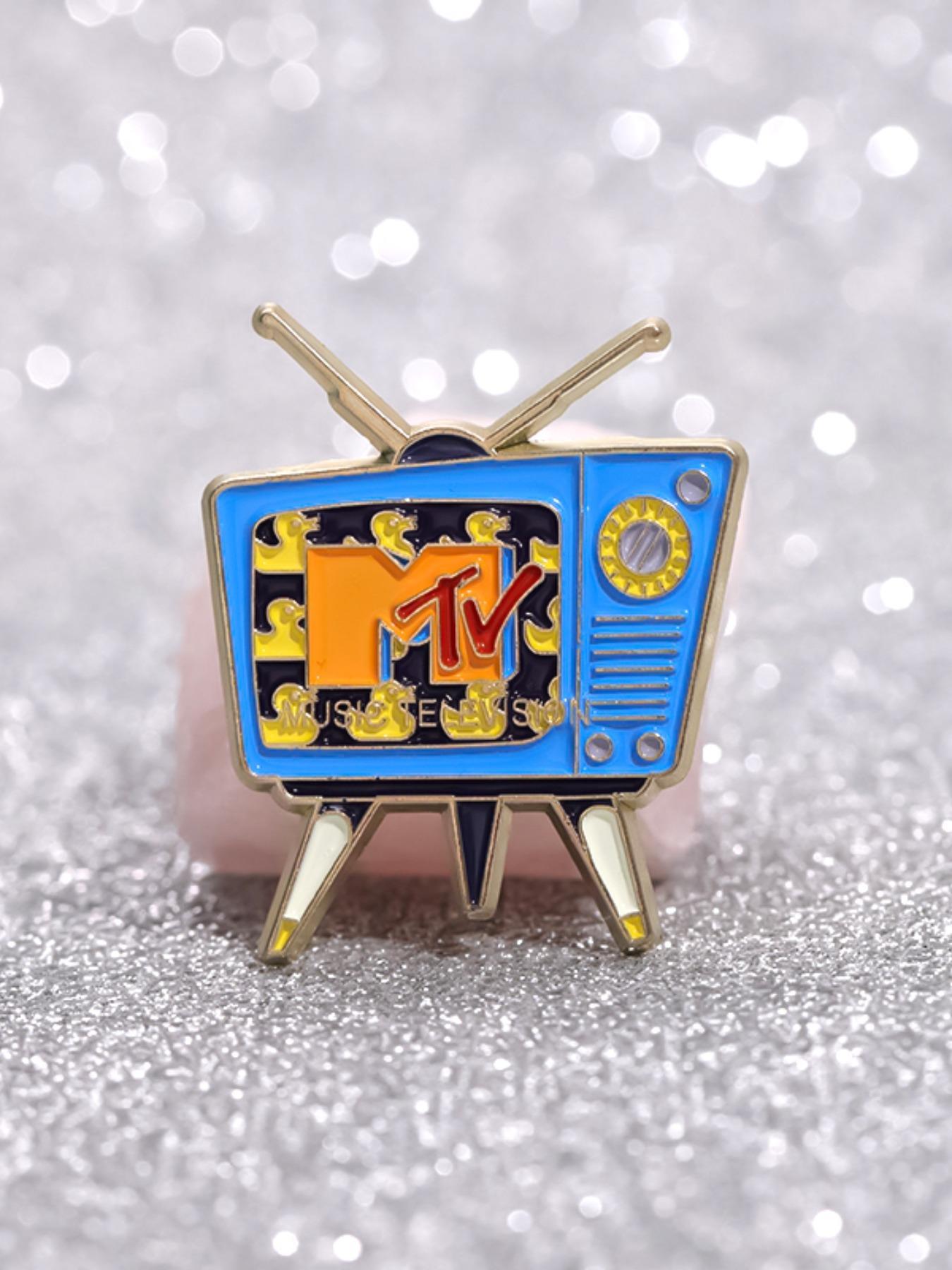 Vintage Television Design Brooch, Cute Retro Television Badge for Backpacks, Jeans, Scarves, Hats Decor, Fashion Accessories for Women & Men