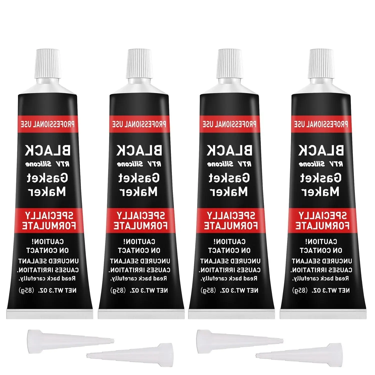 High Temperature Oil Resistant RTV Silicone Gasket Maker, Black, 340gGift