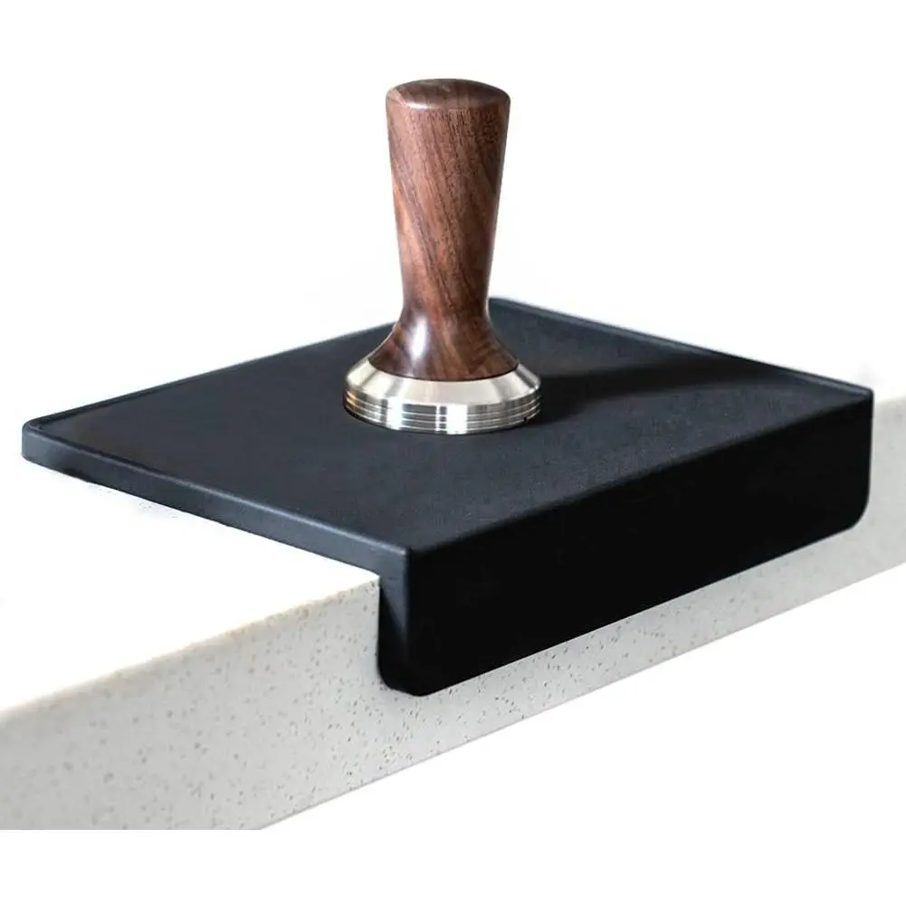 Espresso Tamping Mat, Coffee Tamper Mat, Black Food Grade Silicone Pad, 8Inch X 6Inch Coffee Tamping Mat, Portafilter Mat For Barista Espresso Machine Accessory, Waterproof and Heat Resistant