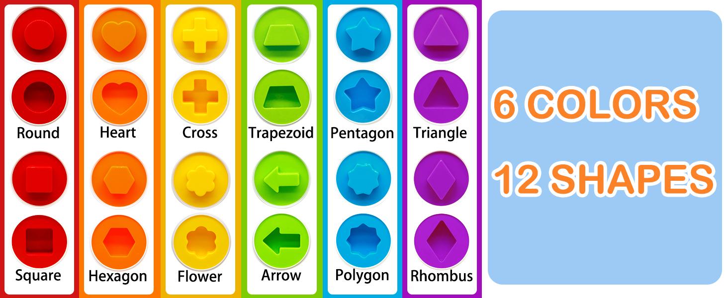Montessori Matching Eggs Toy for Toddlers 1-3 – Color Sorting & Shape Recognition Puzzle, 12-Pack Easter Eggs Basket Stuffers. Educational Sensory Toy for Fine Motor Skills – Crack Open & Learn Colors! Perfect Birthday Gift for Boy Girl