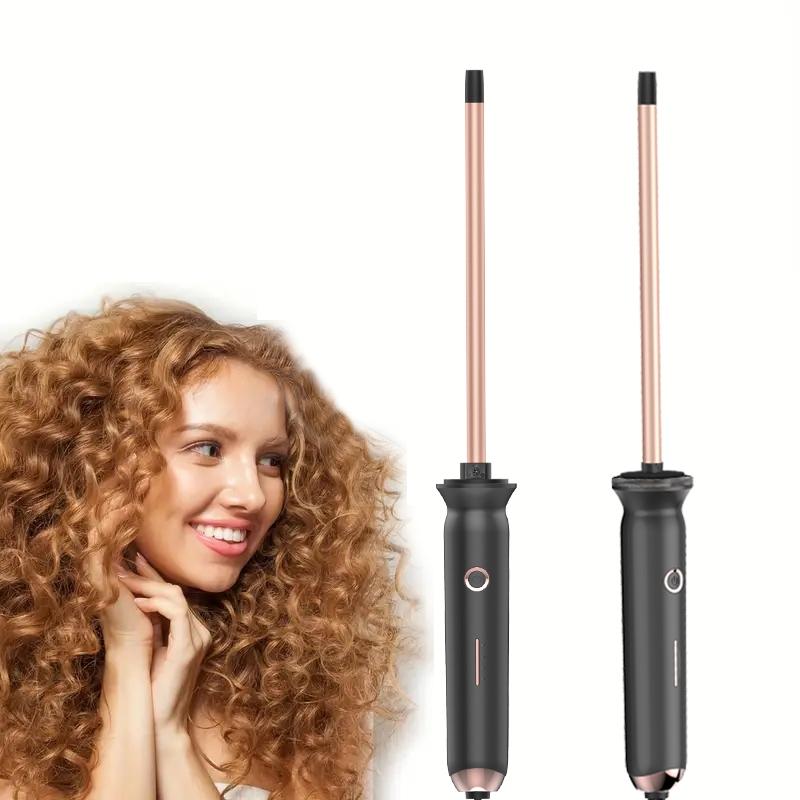 Mini Hair Curler for Women & Men, 9mm/13mm Super Fine Ceramic Coated Barrel, Professional Styling Tool for Curly Waves