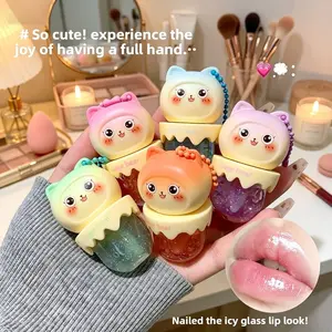 Gege Bear 5Pcs Fruity Lip Oil, Hydrating & Moisturizing, Reduce Lip Lines, Winter Lip Care Essence Oil