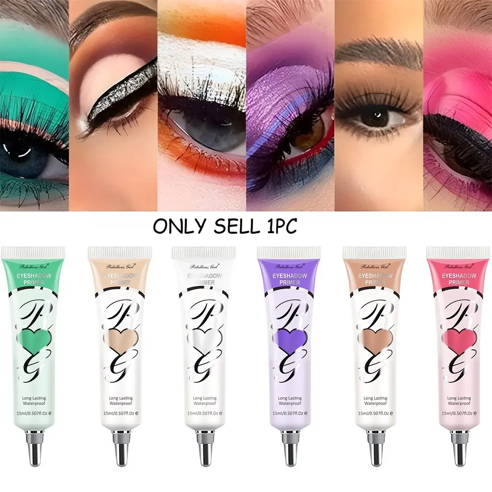 15ML Eye Primer, 6 Colors Available, Oil Control, Long-Lasting, Anti-Smudge, Eyeshadow Base, Ideal for Students, Commute, Stage Makeup