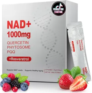 1000mg High-Potency NAD+ Liquid Drops Supplement with Quercetin Phytosome, Resveratrol & PQQ, Support Cellular Energy, Mental Focus & Healthy Aging, Natural Antioxidant Liquid Supplement for Men Women, 1 Bottle Vitamin Fitness Edible Dietary
