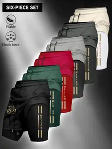 Men's Drawstring Pocket Shorts, Fitted Sporty Design, Breathable Comfortable Fabric, Ideal for Daily Use, Durable Material, Perfect Gift, Athletic Shorts